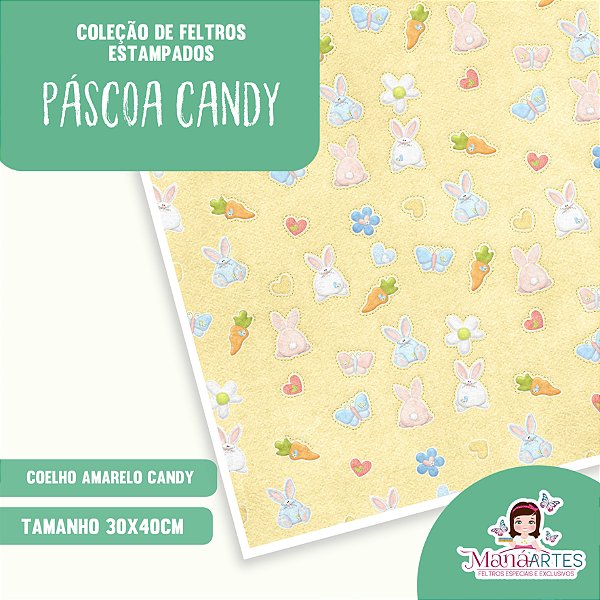 COLEÇÃO FELTROS ESTAMPADOS - PÁSCOA CANDY