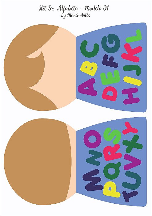 FELTRO ESTAMPADO SR. ALFABETO - MENINO 01