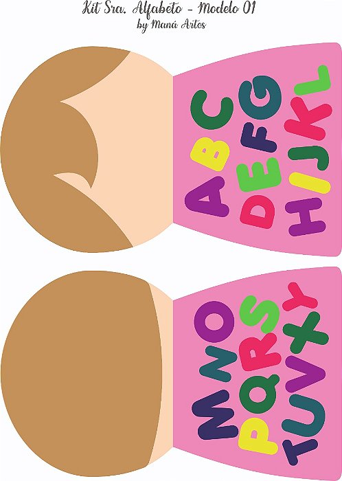 FELTRO ESTAMPADO SRA. ALFABETO - MENINA 01