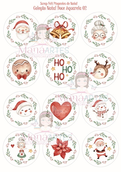 PINGENTES DE NATAL - DOCE AQUARELA 02