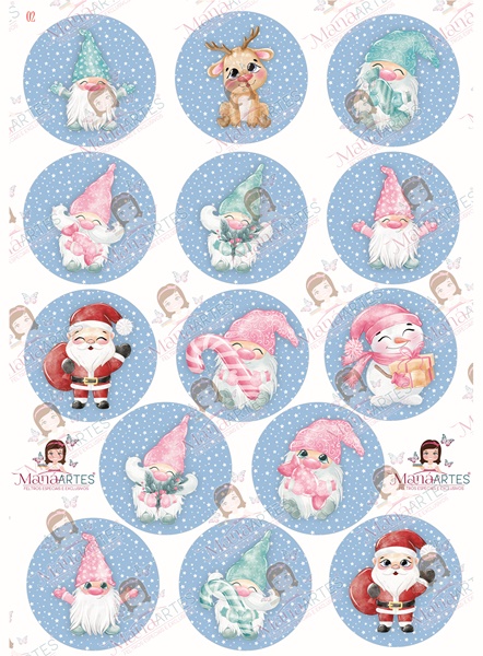 PINGENTES GNOMOS CANDY 02 - AZUL