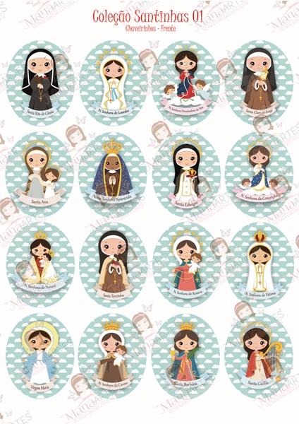 SCRAPFELT - CHAVEIROS DE SANTINHAS