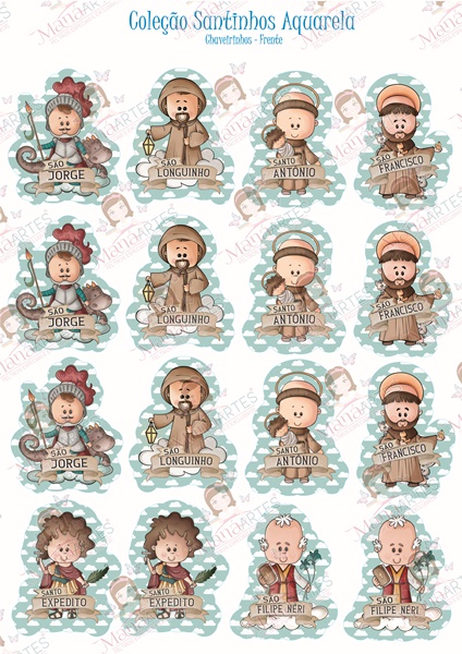 SCRAPFELT - CHAVEIROS SANTINHOS