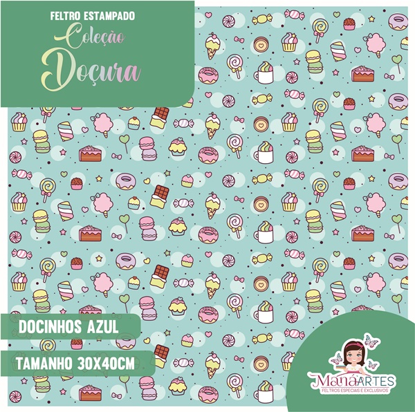 COLEÇÃO FELTROS ESTAMPADOS - DOÇURAS CANDY 01