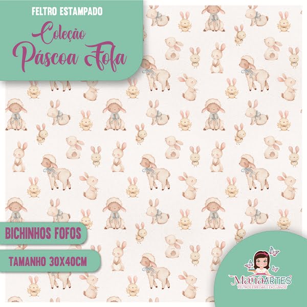 COLEÇÃO FELTROS ESTAMPADOS - PÁSCOA FOFA