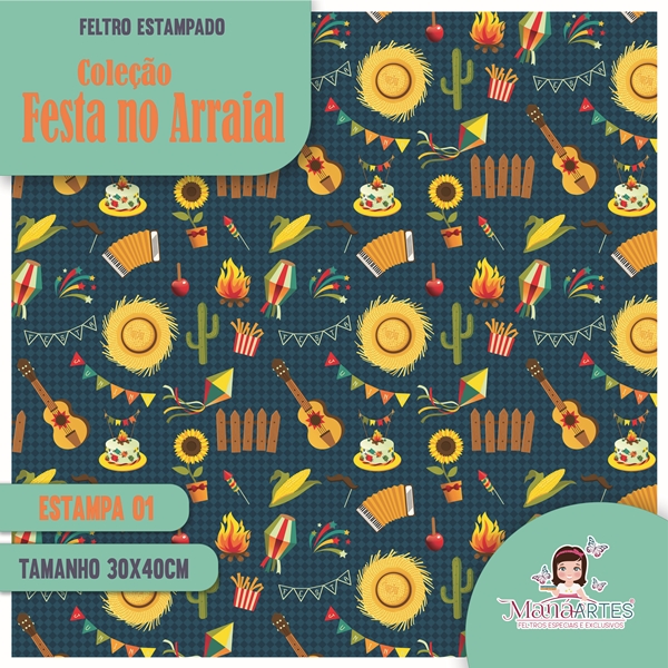 COLEÇÃO FELTROS ESTAMPADOS - FESTA NO ARRAIAL