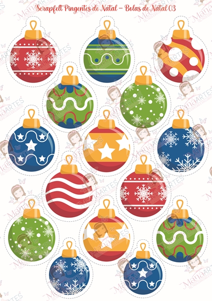 PINGENTES DE NATAL - BOLAS 03