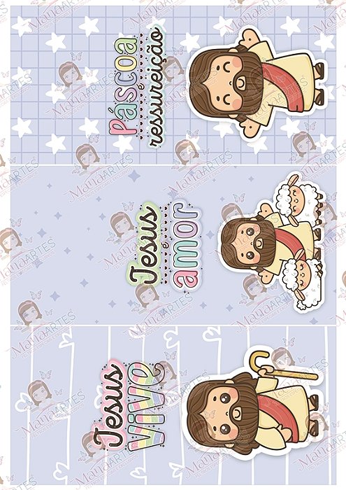 PORTA CHOCOLATE - PÁSCOA CRISTÃ - AZUL