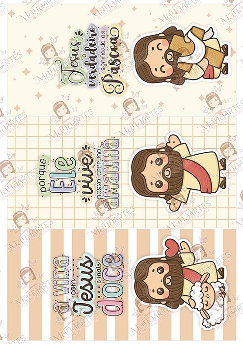 PORTA CHOCOLATE - PÁSCOA CRISTÃ - BEGE