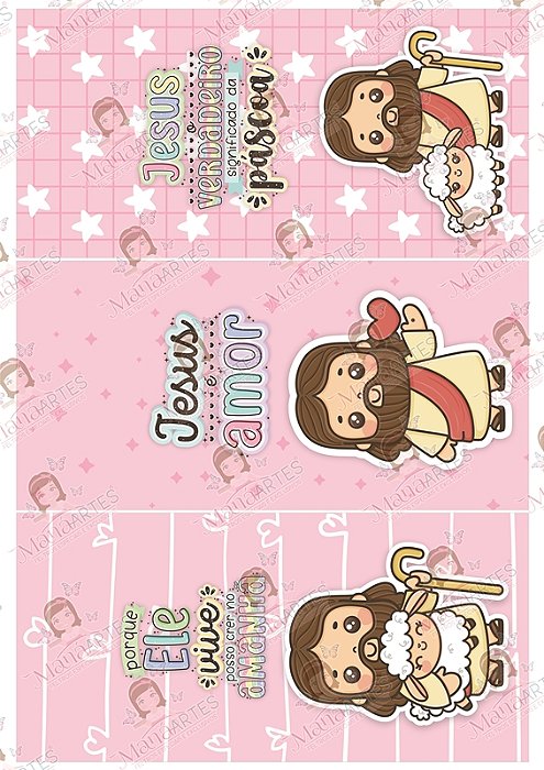 PORTA CHOCOLATE - PÁSCOA CRISTÃ - ROSA