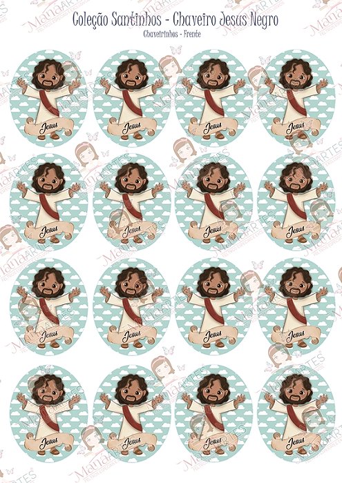 SCRAPFELT - CHAVEIROS JESUS NEGRO