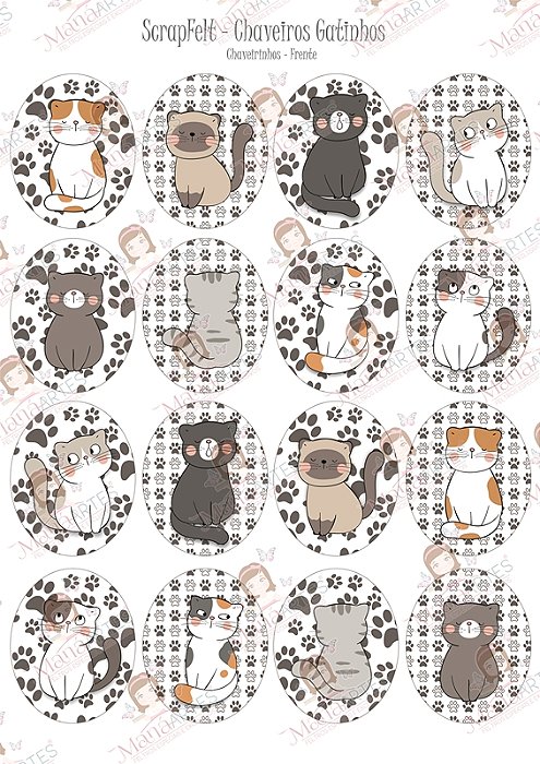 SCRAPFELT - CHAVEIROS GATINHOS 02