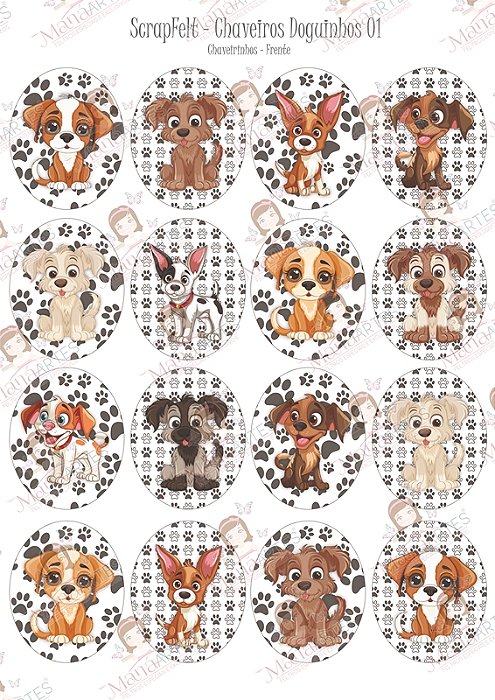 SCRAPFELT - CHAVEIROS DOGUINHOS 01