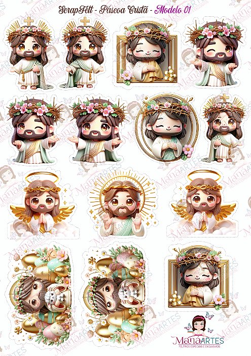 SCRAPFELT CHAVEIROS - PÁSCOA CRISTÃ 01