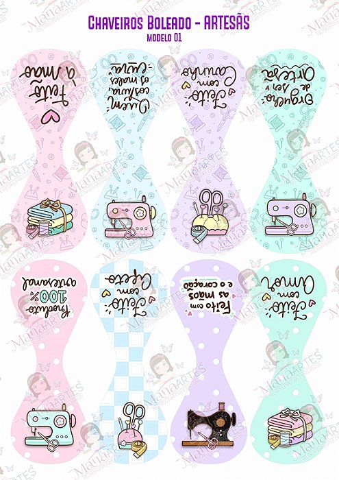 CHAVEIRO DUPLO - ARTESÃ CANDY