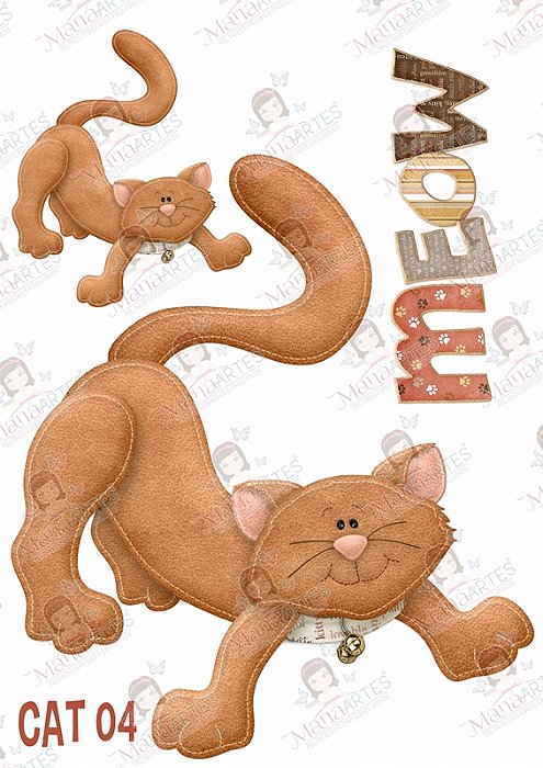 GATINHOS FOFO EM FELTRO - CAT 4