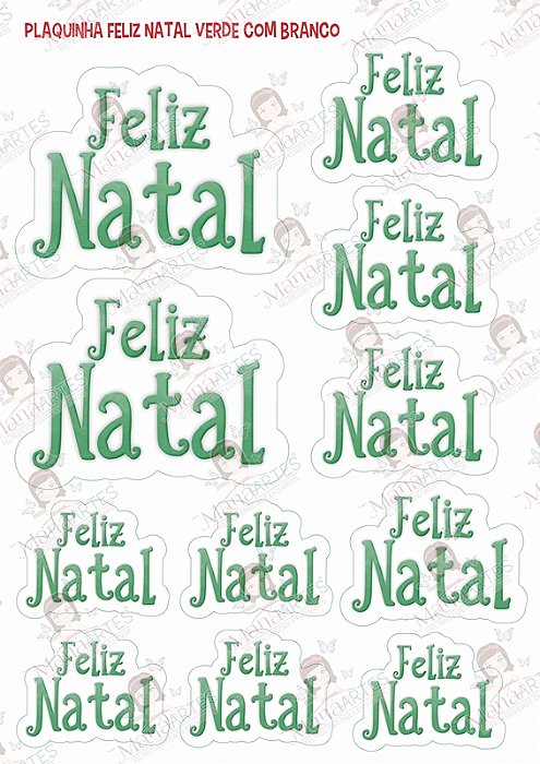 FELTRO ESTAMPADO - PLAQUINHAS DE FELIZ NATAL 03