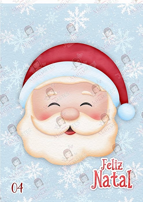 FELTRO ESTAMPADO - PAPAI NOEL BRANCO 04