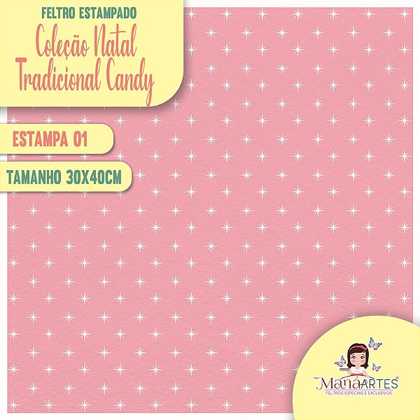 COLEÇÃO FELTROS ESTAMPADOS - NATAL TRADICIONAL/ CANDY