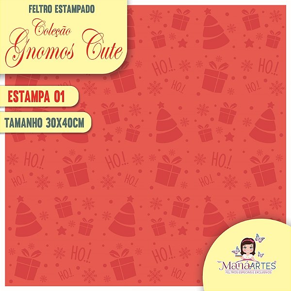 COLEÇÃO FELTROS ESTAMPADOS - GNOMOS CUTE