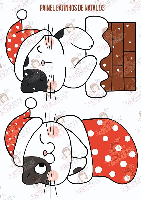 PAINEL ESTAMPADO - GATINHOS DE NATAL 03