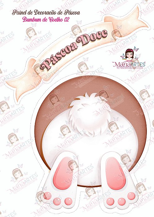 SCRAPFELT DECORAÇÃO DE PÁSCOA - BUMBUM DE COELHO 02