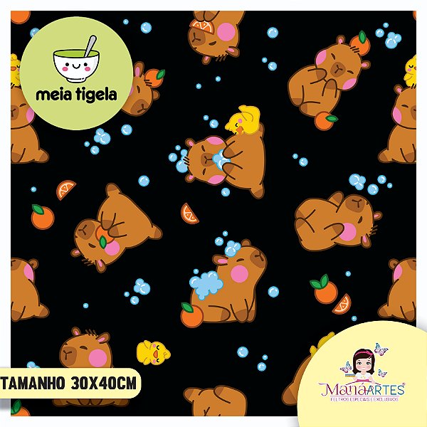 FELTRO CAPIVARA - PRETO