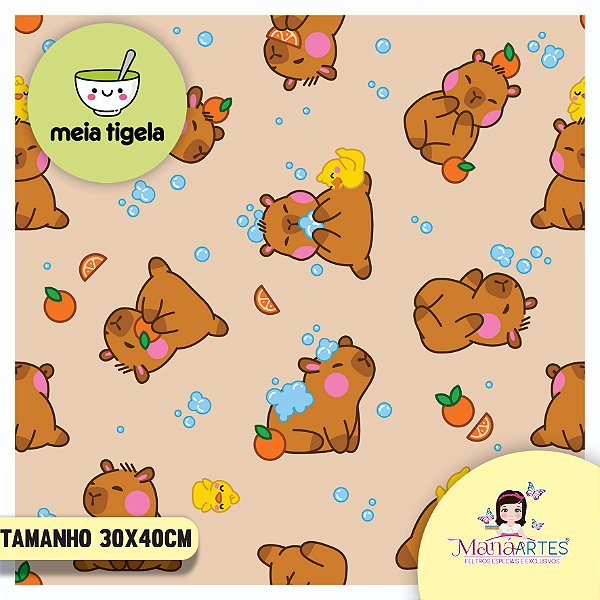 FELTRO CAPIVARA - AMARELO 3