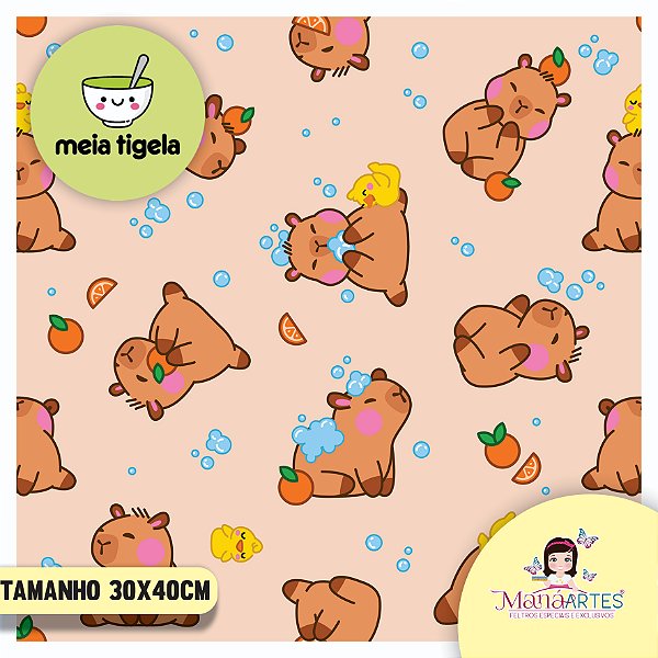 FELTRO CAPIVARA - BEGE 2