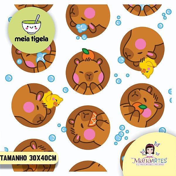 FELTRO CAPIVARA BUBBLE - BRANCO