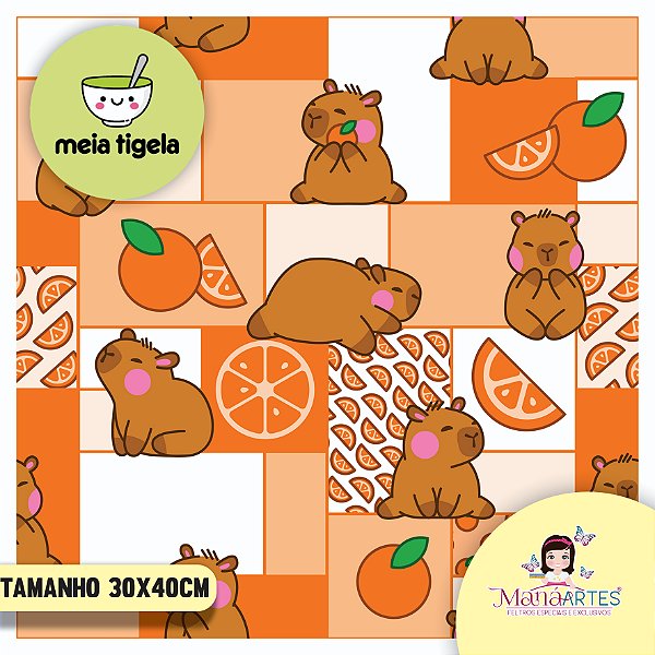 FELTRO CAPIVARA PATCH - LARANJA