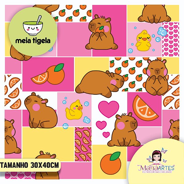 FELTRO CAPIVARA PATCH - AMARELO