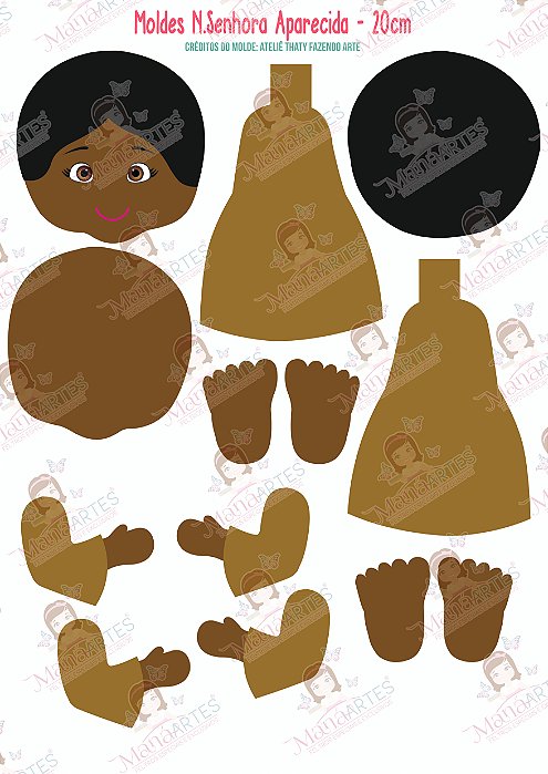 FELTRO ESTAMPADO - SCRAPFELT/ NOSSA SENHORA APARECIDA 20CM