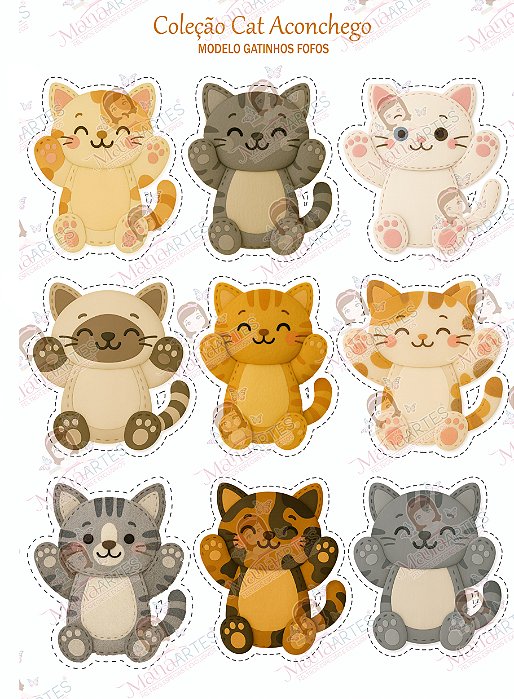 PAINEL ESTAMPADO - CAT FELT ACONCHEGO - FOFOS