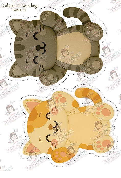 PAINEL ESTAMPADO - CAT FELT ACONCHEGO - MÉDIO 01