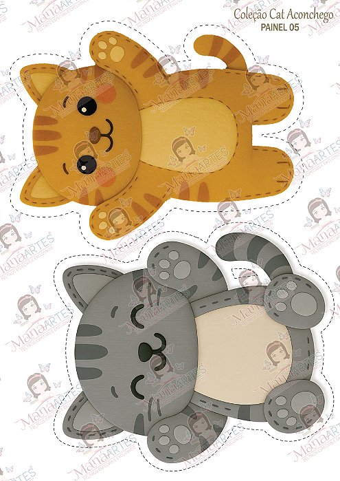 PAINEL ESTAMPADO - CAT FELT ACONCHEGO - MÉDIO 05