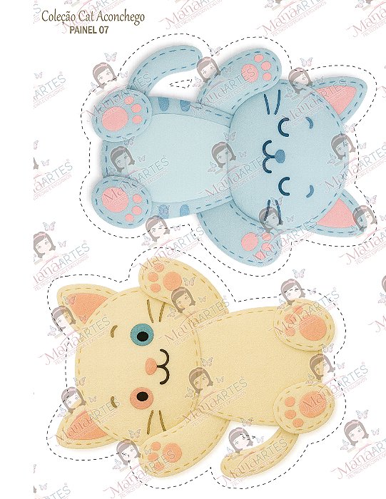 PAINEL ESTAMPADO - CAT FELT ACONCHEGO - MÉDIO 07