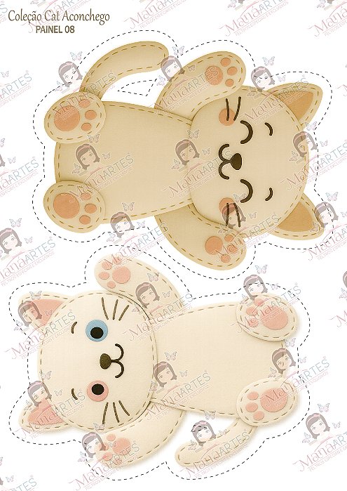 PAINEL ESTAMPADO - CAT FELT ACONCHEGO - MÉDIO 08