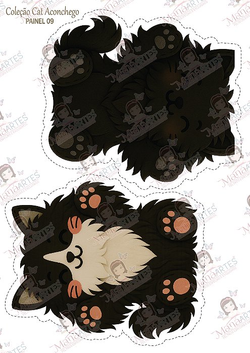 PAINEL ESTAMPADO - CAT FELT ACONCHEGO - MÉDIO 09