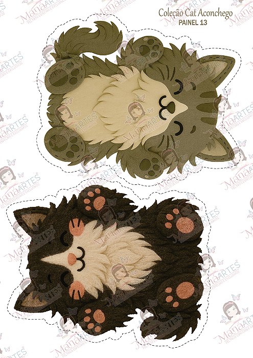 PAINEL ESTAMPADO - CAT FELT ACONCHEGO - MÉDIO 13