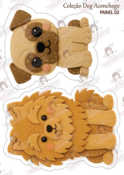 PAINEL ESTAMPADO - DOG FELT ACONCHEGO - MÉDIO 02