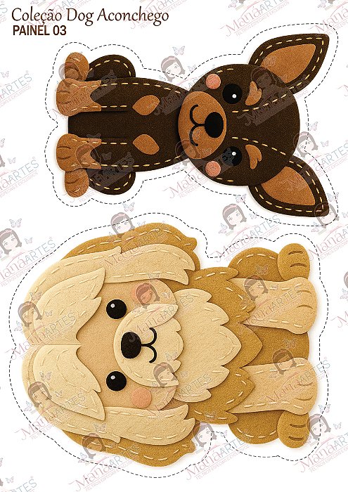 PAINEL ESTAMPADO - DOG FELT ACONCHEGO - MÉDIO 03
