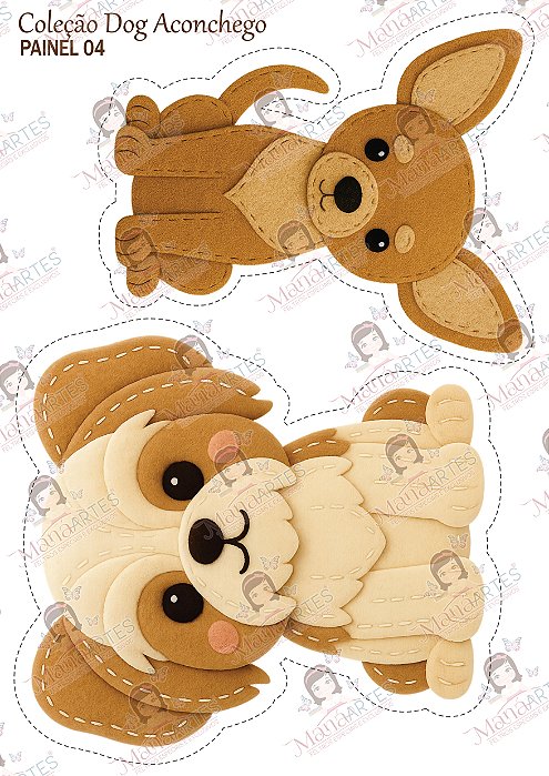 PAINEL ESTAMPADO - DOG FELT ACONCHEGO - MÉDIO 04