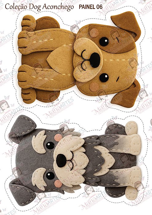 PAINEL ESTAMPADO - DOG FELT ACONCHEGO - MÉDIO 06