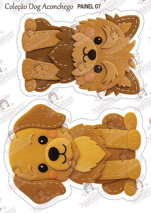 PAINEL ESTAMPADO - DOG FELT ACONCHEGO - MÉDIO 07