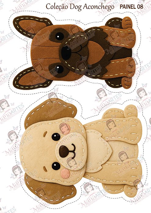 PAINEL ESTAMPADO - DOG FELT ACONCHEGO - MÉDIO 08