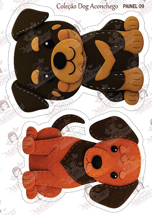 PAINEL ESTAMPADO - DOG FELT ACONCHEGO - MÉDIO 09