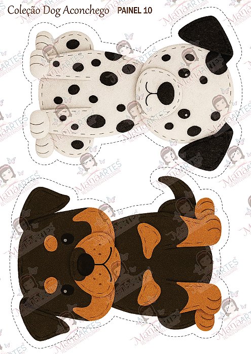 PAINEL ESTAMPADO - DOG FELT ACONCHEGO - MÉDIO 10