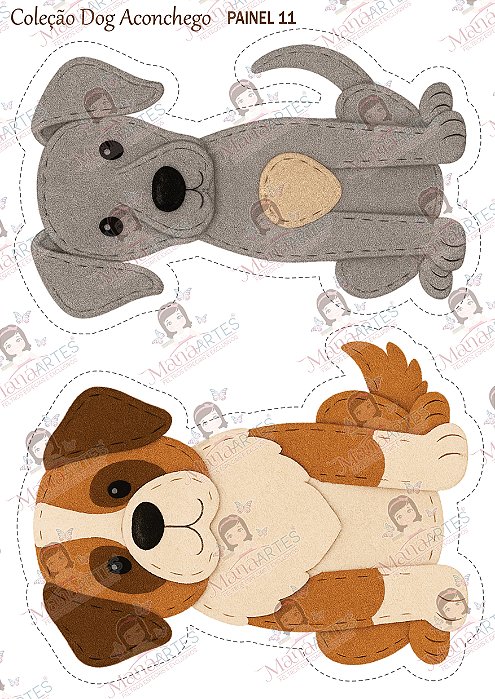 PAINEL ESTAMPADO - DOG FELT ACONCHEGO - MÉDIO 11