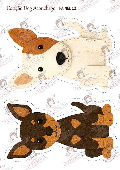 PAINEL ESTAMPADO - DOG FELT ACONCHEGO - MÉDIO 12